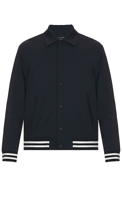 Shop Theory Varsity Jacket In Navy