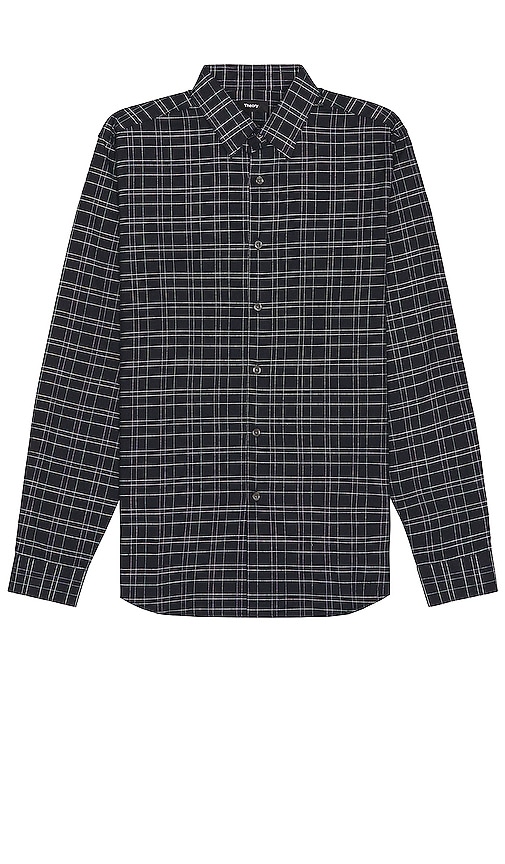 Shop Theory Irving Shirt In Baltic Multi