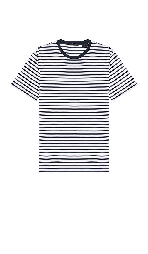 Shop Theory Dorian Stripe Tee In 波罗的海蓝、白色