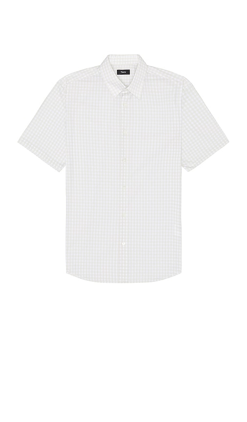 Shop Theory Irving Short Sleeve Shirt In Æ··æ²™è‰²