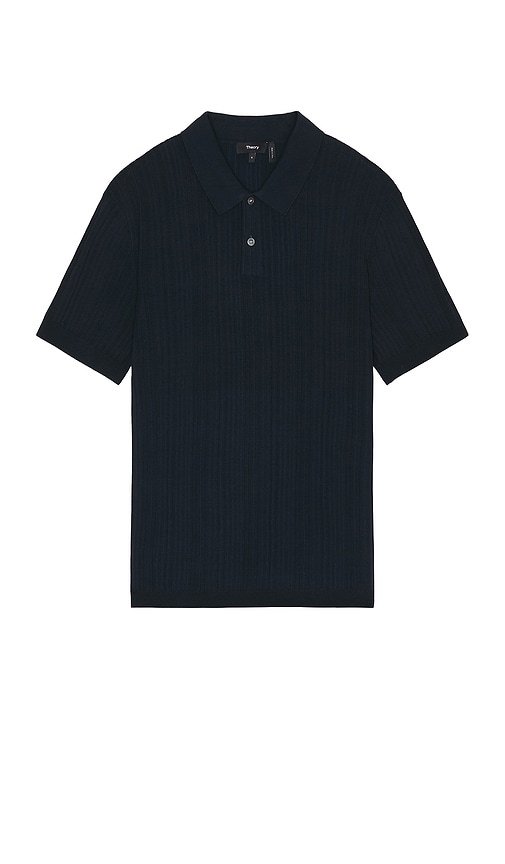 Shop Theory Damian Short Sleeve Polo In Æ³¢ç½—çš„æμ·çº¹