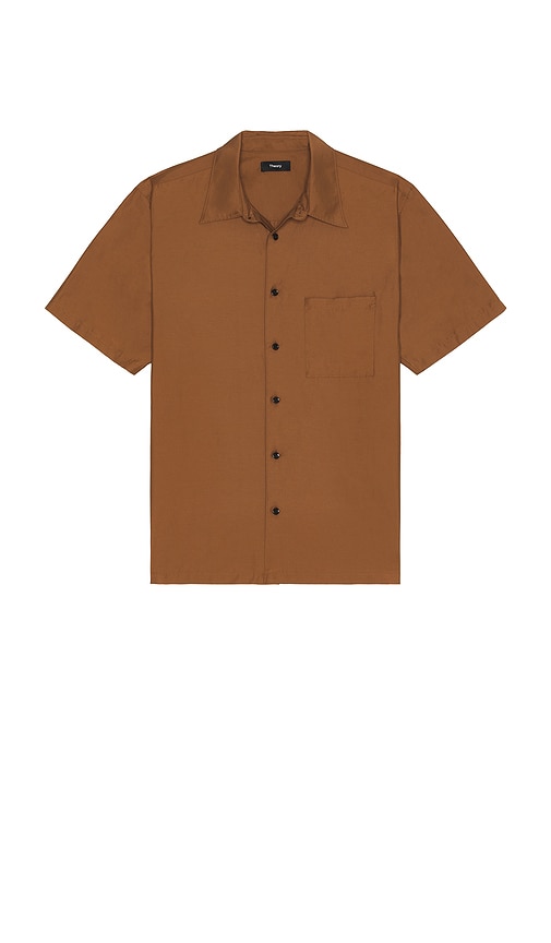 Noll Short Sleeve Shirt in Brown. - size XXL/2X (also in L, M, S, XL/1X)