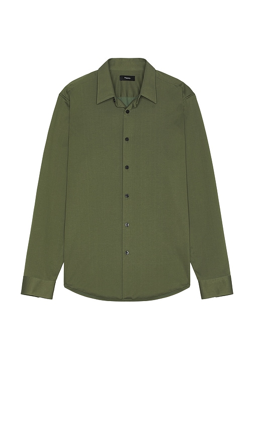  Theory Shirt Sylvain In Green. Größe M. Also In S. 