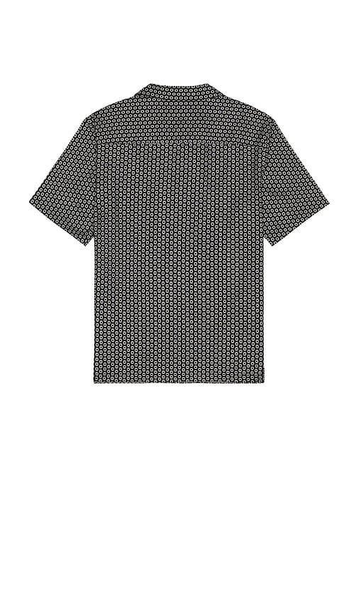 Theory Noll Gemometric Cotton Camp Shirt In Multi