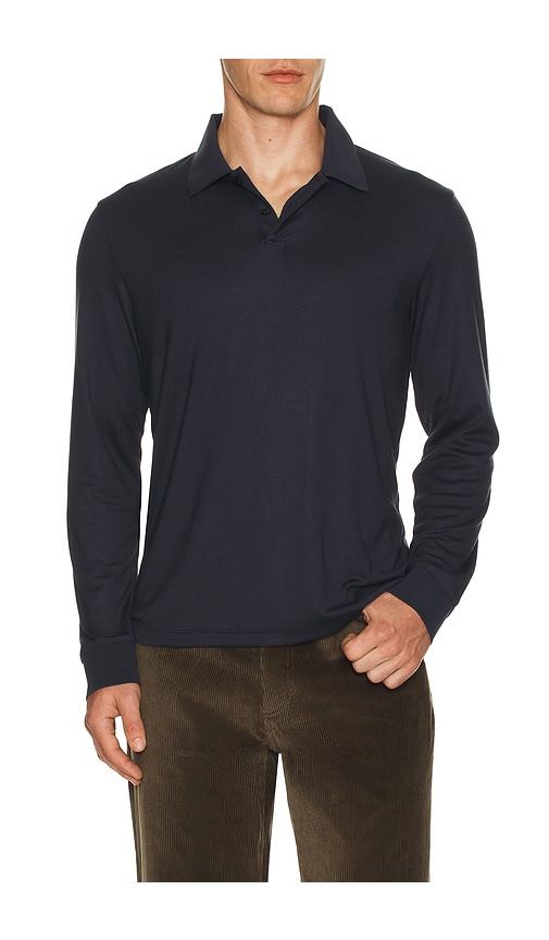 Theory Anemone Milano Goris Long Sleeve Polo