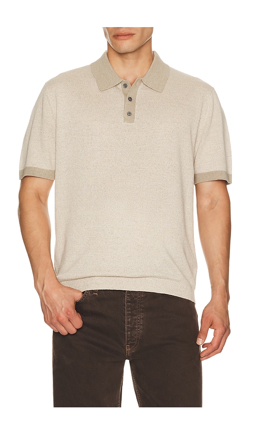 Theory Silk Linen Short Sleeve Polo en Taupe Taille L Also en S M XL1X 205 €