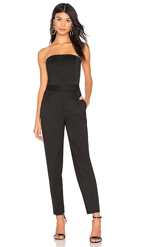 black strapless jumpsuit