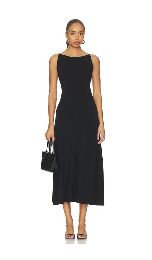 theory square neck midi dress Theory Square Neck Fit-And-Flare Midi Dress In White - 60% Off