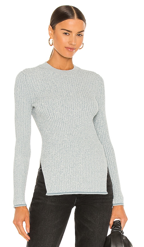 Theory Mouline Rib Sweater in Eggshell Blue | REVOLVE