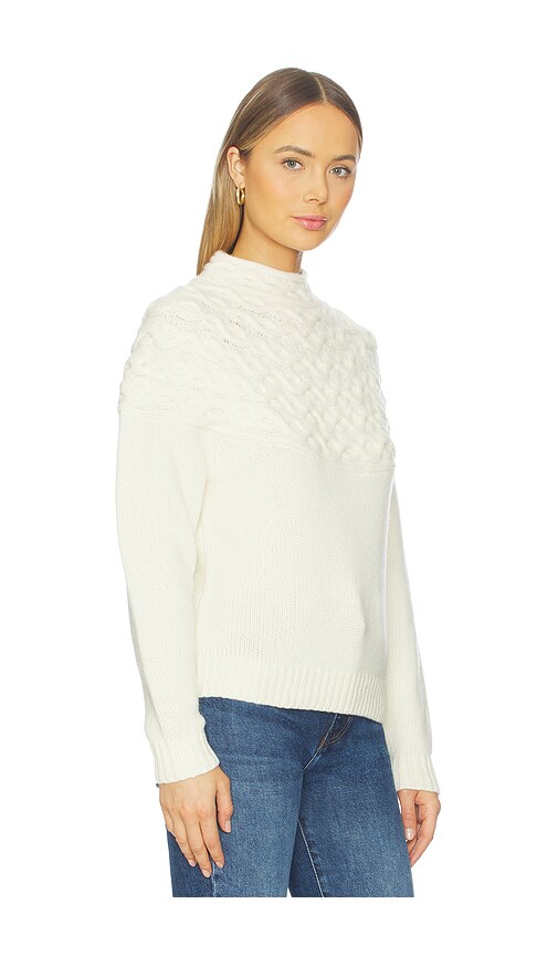 Theory Cable Yoke Pullover In Ivory. Size S. Also In Xs, M. 