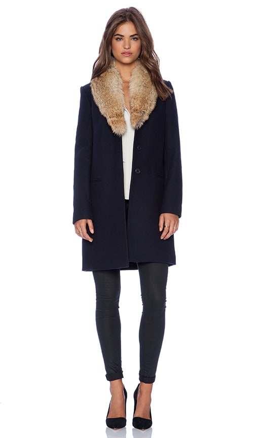 Belize Coat with Coyote Fur Trim