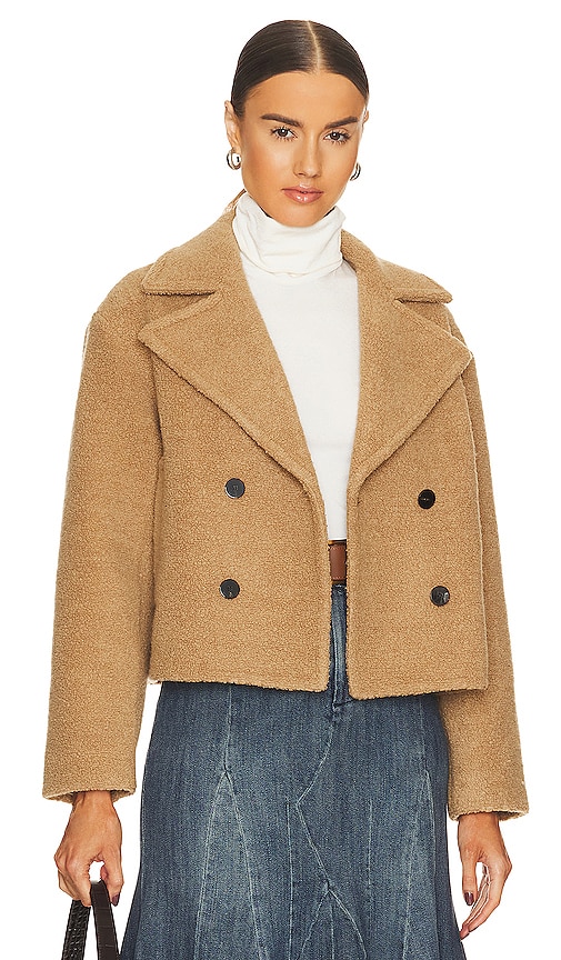 Faux hot sale wool peacoat