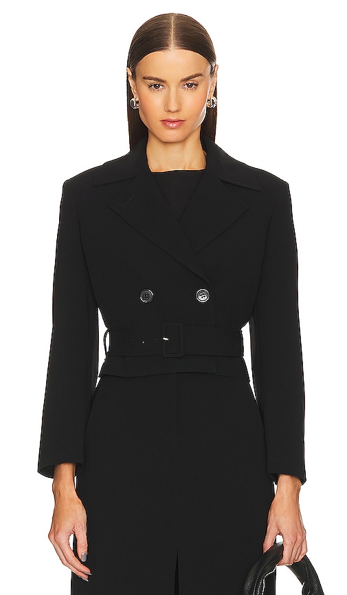 Theory Cropped Trench In Black