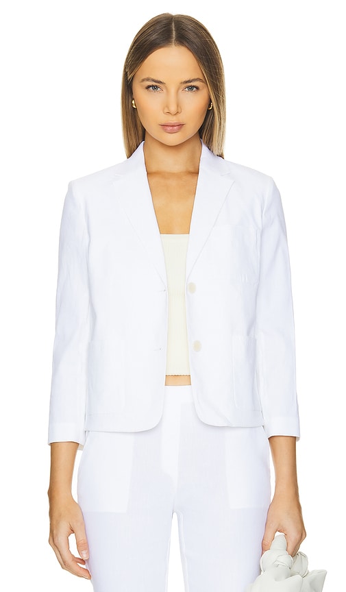 Shop Theory Shrunken Patch Blazer In White