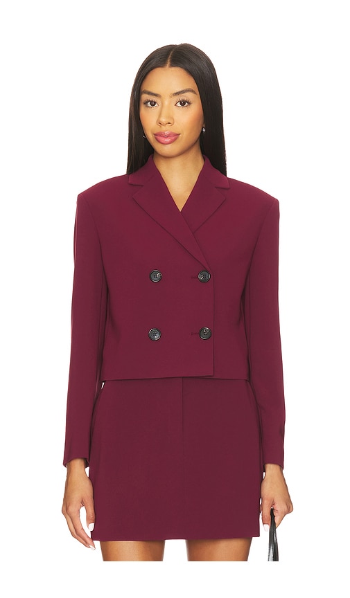 Crop Jacket Admiral in Burgundy. - size 0 (also in 00, 10, 2, 4, 6, 8) - Theory - Modalova