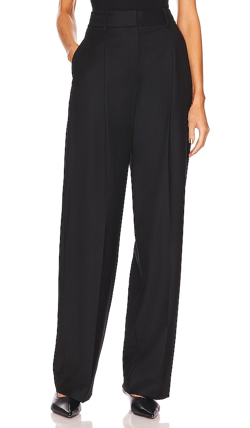 Theory Pleat Trouser in Black | REVOLVE