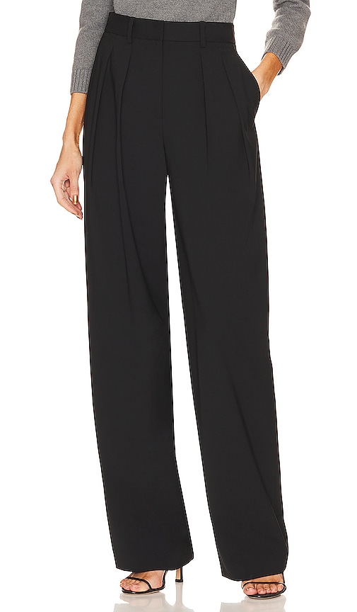 Shop Theory Double Pleat Pant In Black
