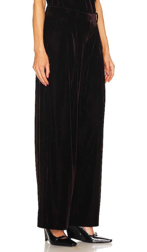 Shop Theory Low Rise Pleated Pant In Mink