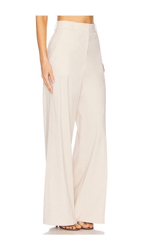 High Waisted Trouser in Beige. - size 8 (also in 00, 6)