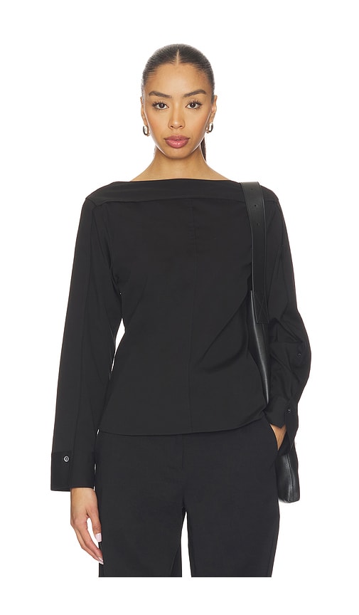 Theory Open Sleeve Boatneck Top