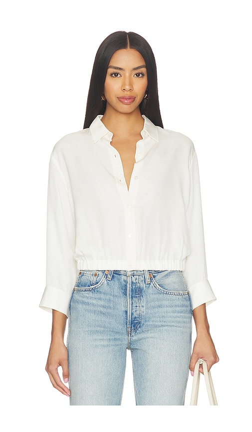 Theory Quarter Sleeve Cropped Shirt