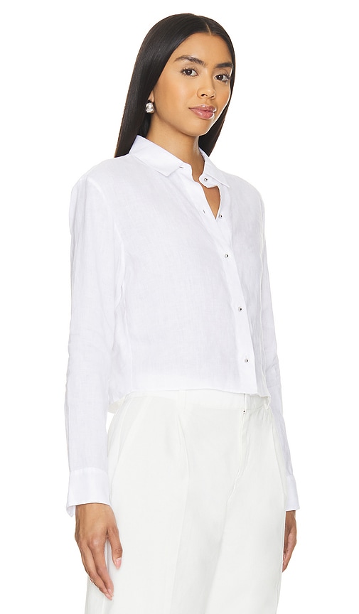 Shop Theory Crop Taper Shirt In White