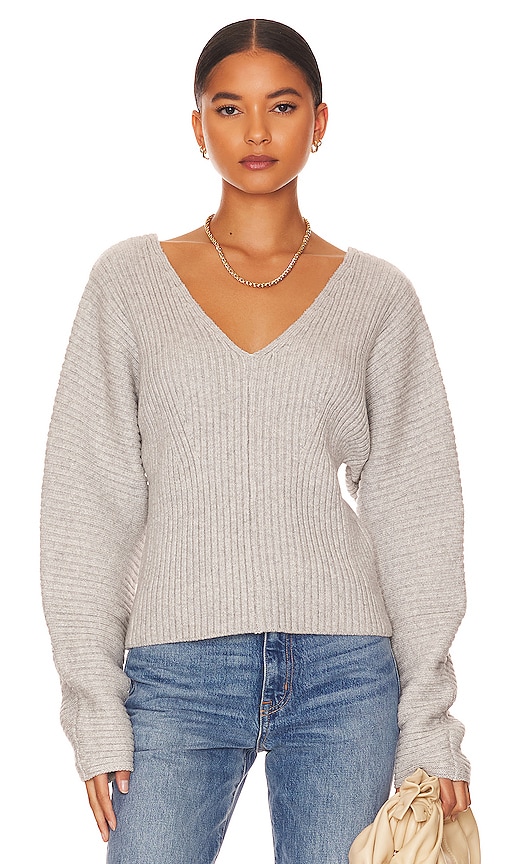 The Range Double V Sweater in Wolf | REVOLVE