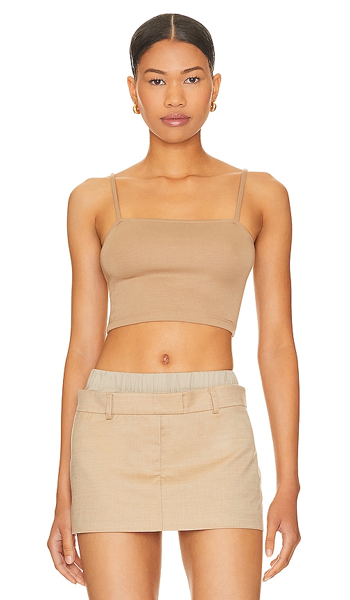 The Range No Bra Club Cropped Cami In Tanlines
