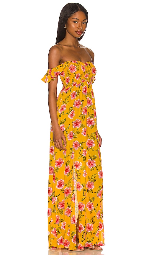 Shop Tiare Hawaii Hollie Maxi Dress In Yellow