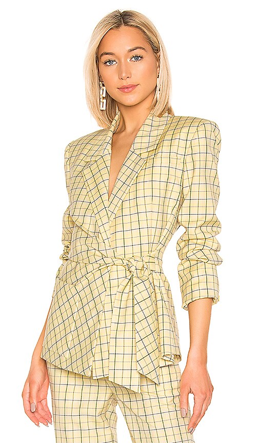 plaid wrap jacket