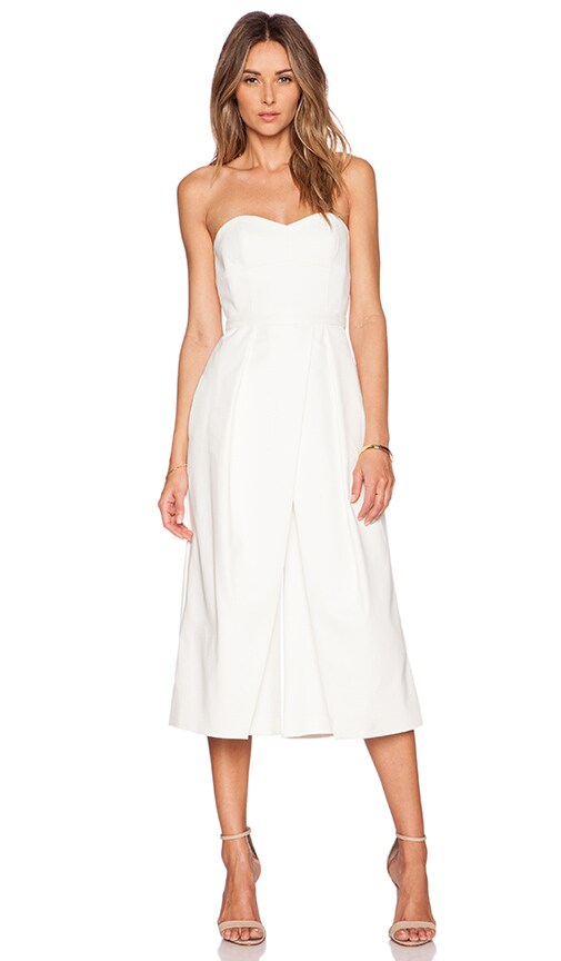 white corset jumpsuit