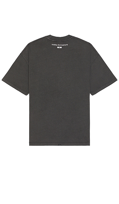 Shop Thrills Stand Firm Box Fit Oversize Tee In Merch Black