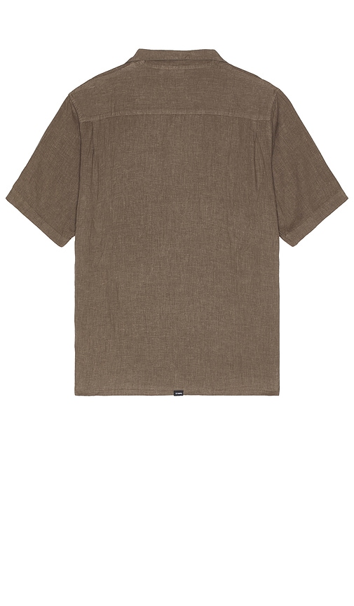 Shop Thrills Hemp Minimal  Bowling Shirt In Metallic Bronze