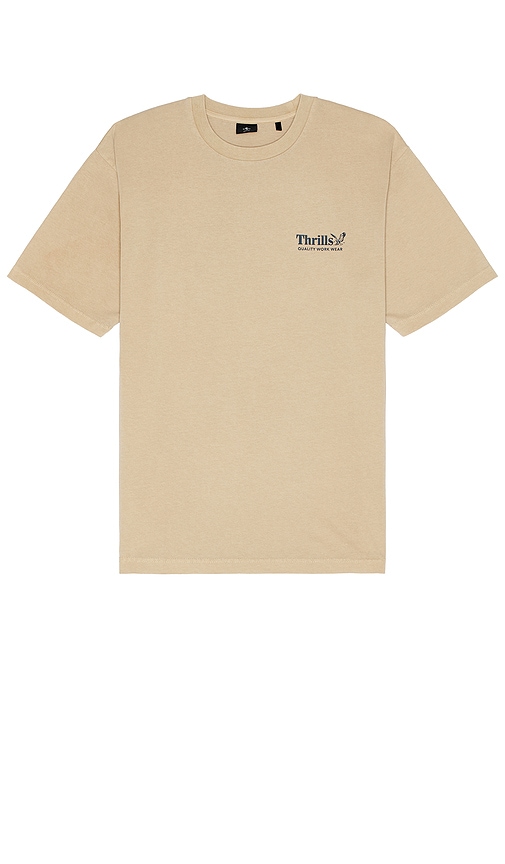 Shop Thrills Workwear Oversize Fit Tee In Cream