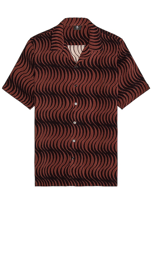 THRILLS Paradise On Repeat Bowling Shirt- Washed Cocoa in Washed Cocoa