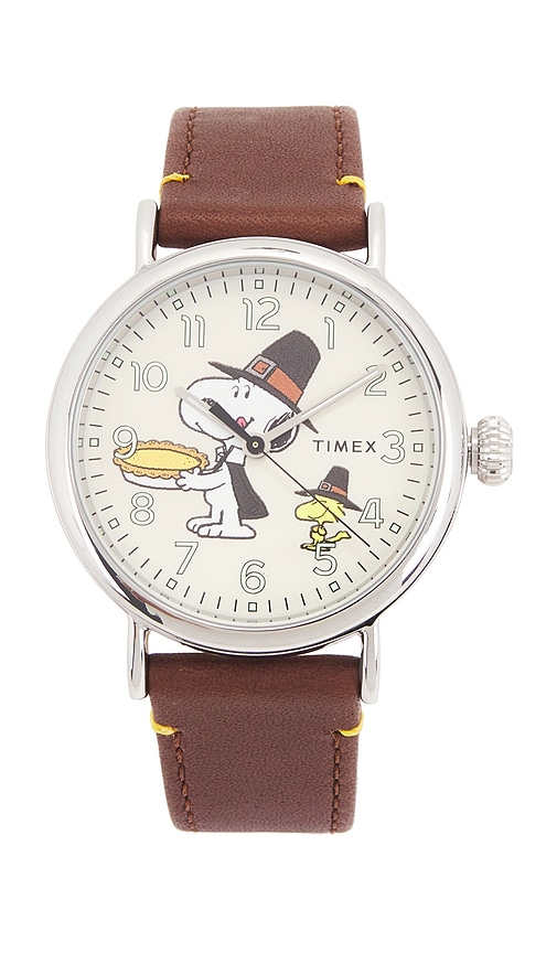 Shop Timex Standard X Peanuts Thanksgiving Watch In 브라운