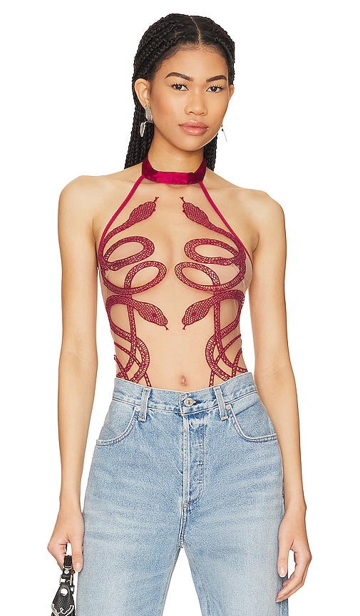 Thistle And Spire Kane Cutout V-wire Bra In Chili