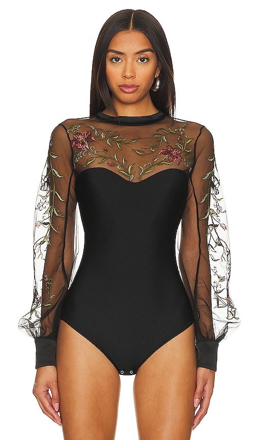 Shop Thistle And Spire Livia Bodysuit In Black