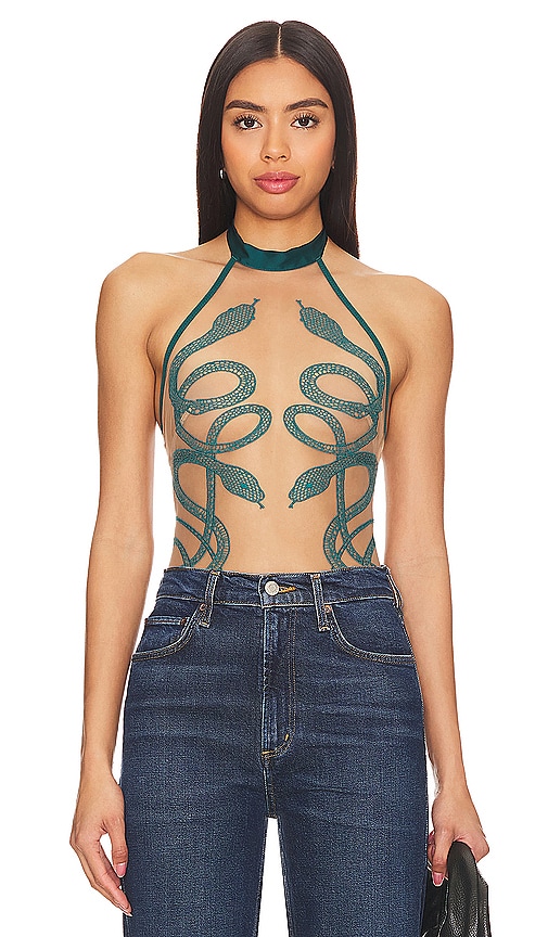 Thistle & Spire Medusa embroidered Bodysuit