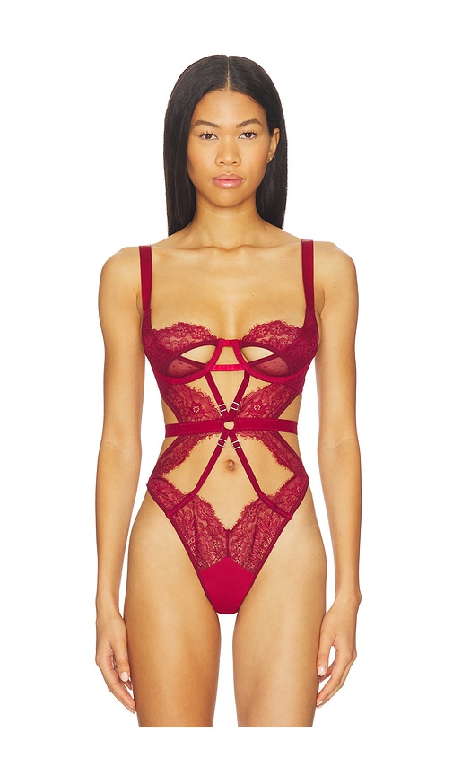 Thistle And Spire Minna Playsuit In Red