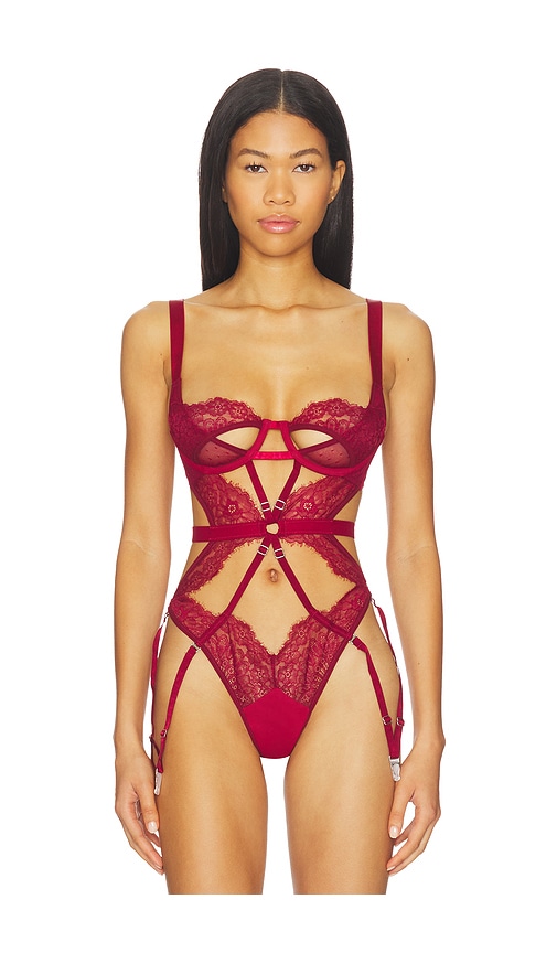 Thistle And Spire Minna Playsuit In Red