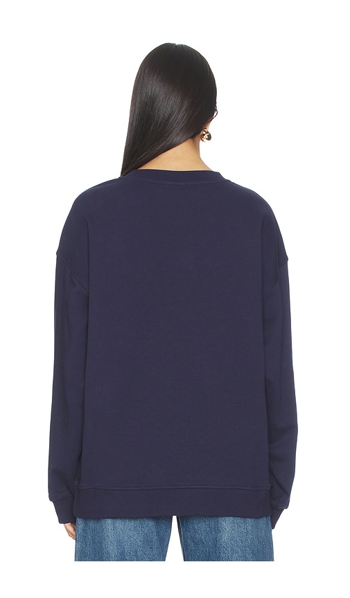  The Wild Collective Cowboys Oversized Crew Pullover With Crystal Rock En Navy. Taille S. Also En Xs. 