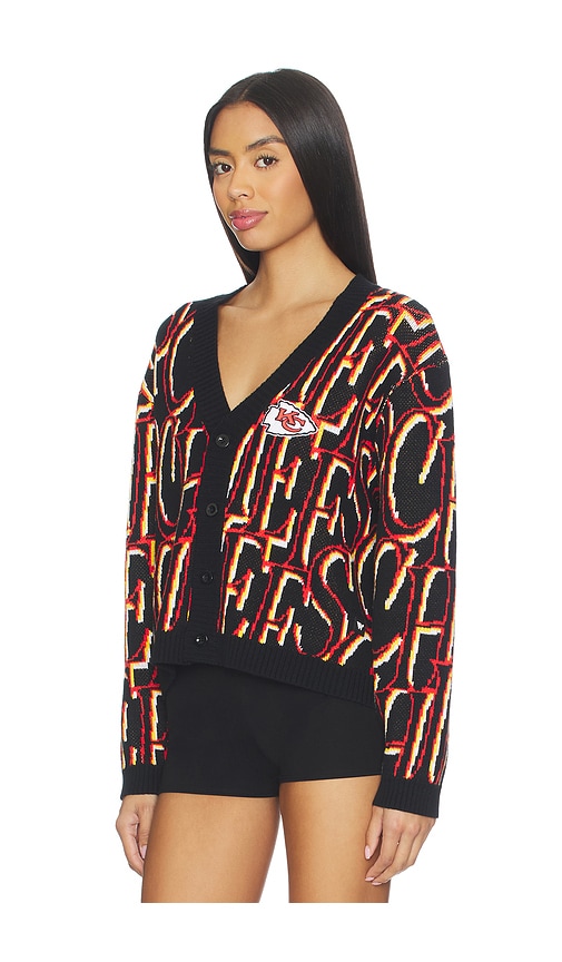 The Wild Collective Chiefs Cropped Cardigan In Black