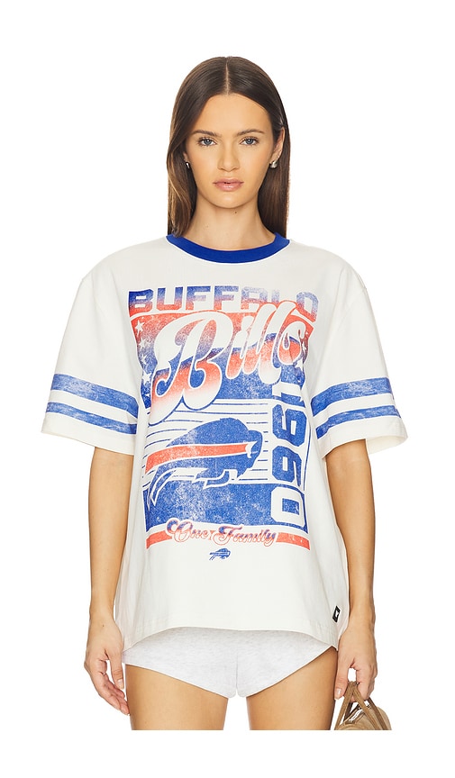 The Wild Collective Buffalo Bills Premium Band Tee In Brown