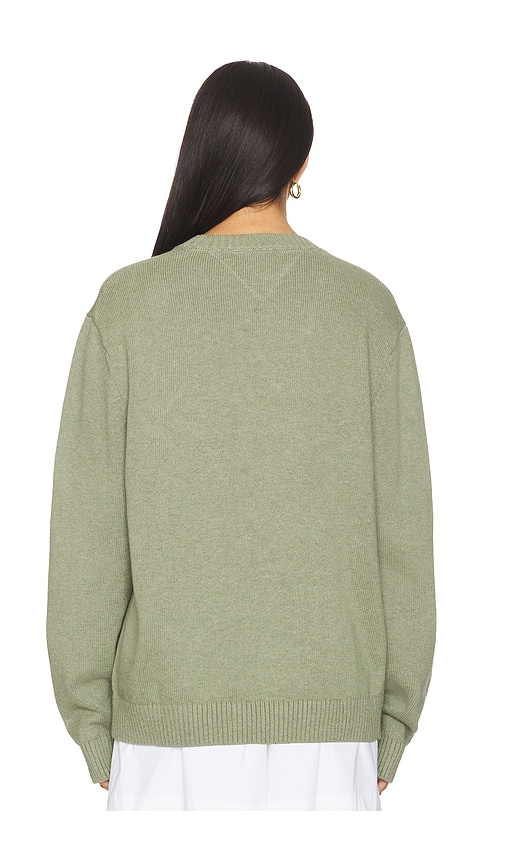  Tommy Jeans Strick Melange Flag In Sage. Größe S. Also In M, Xl/1x. 