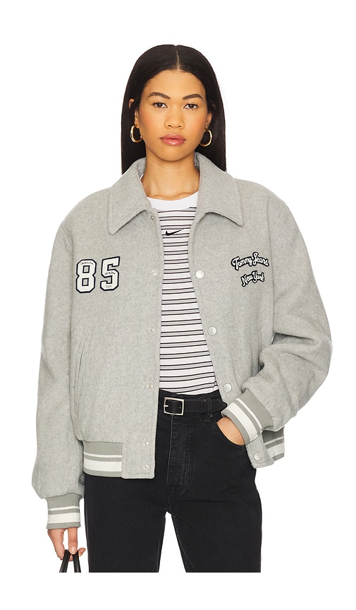 Varsity Jacket in Grey. - size L (also in M, S, XL/1X, XS) - Tommy Jeans - Modalova
