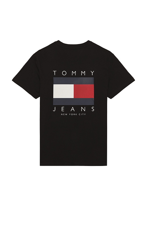 Flag Graphic Backprint Tee in Black. - size XL/1X (also in L, M, S, XS)