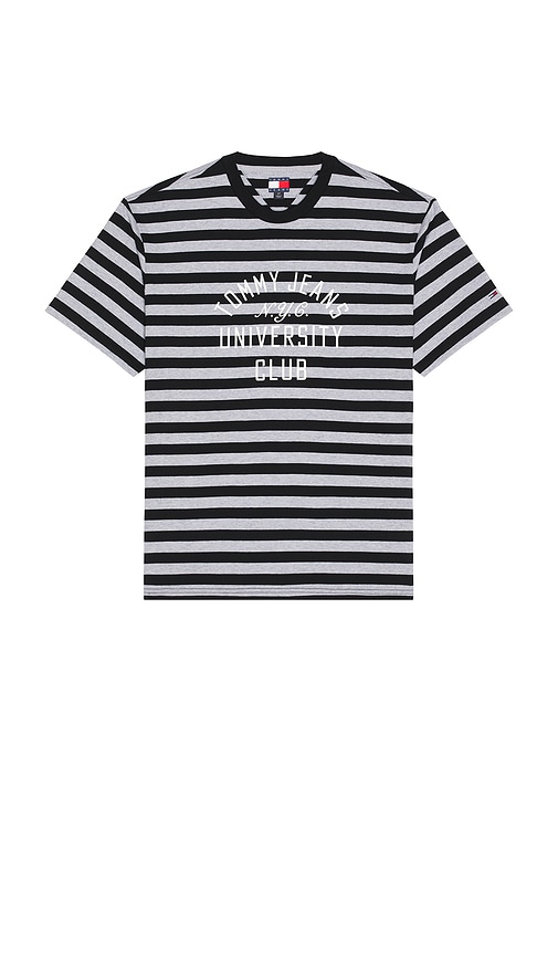 Stripe Graphic Tee in Grey. - size XL/1X (also in L, M, S, XS)