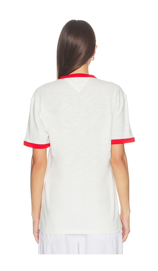  Tommy Jeans Rundhalsshirt Regular In White. Größe S. Also In M. 