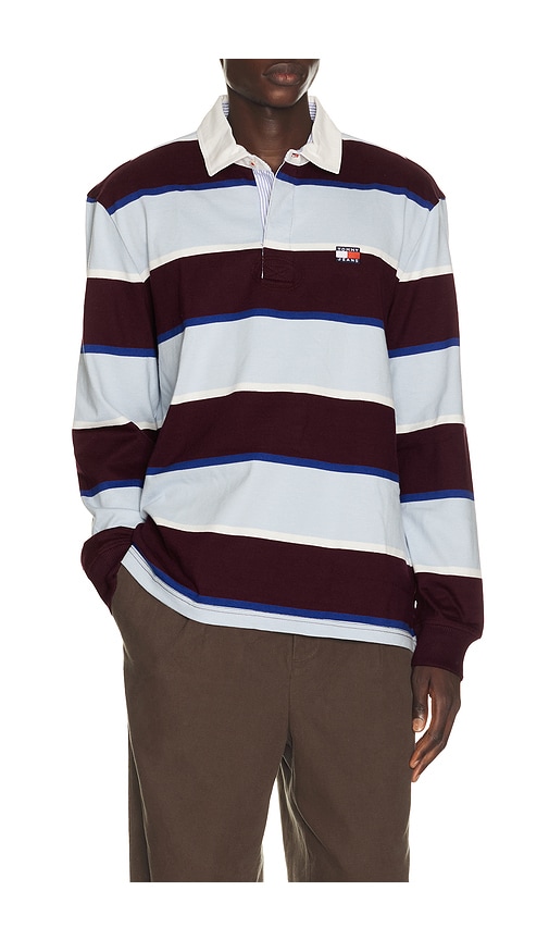 Tommy Jeans Striped Rugby In Multi